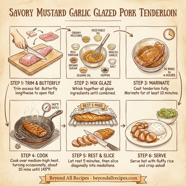 Savory Mustard Garlic Glazed Pork Tenderloin instructions
