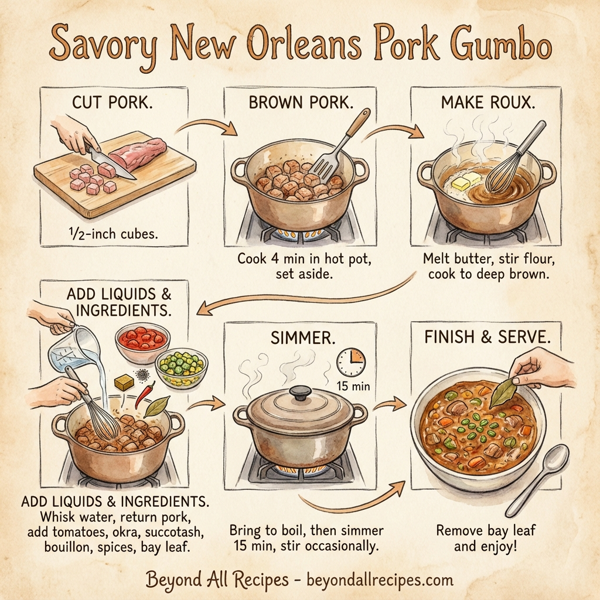 Savory New Orleans Pork Gumbo instructions