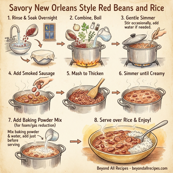 Savory New Orleans Style Red Beans and Rice instructions
