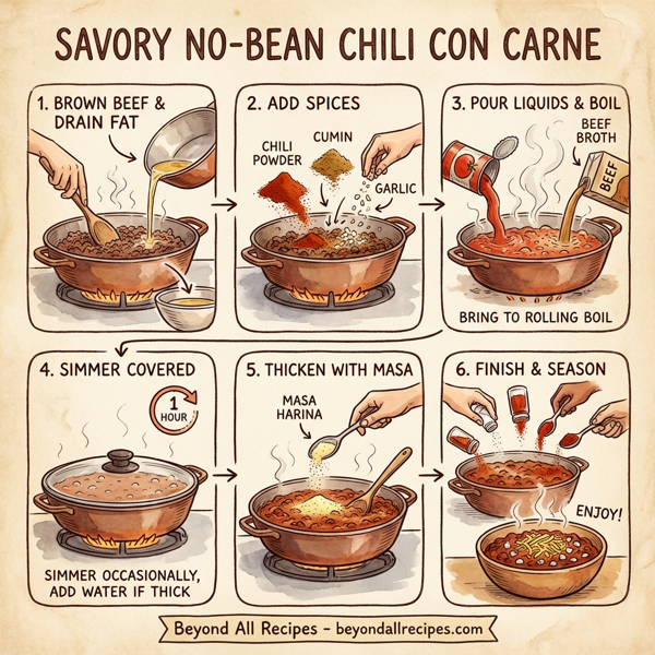 Savory No-Bean Chili con Carne instructions