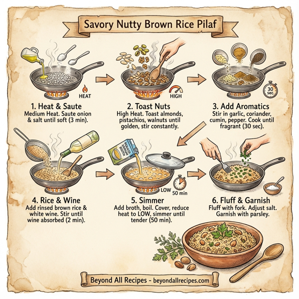 Savory Nutty Brown Rice Pilaf instructions