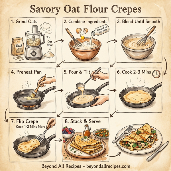 Savory Oat Flour Crepes instructions