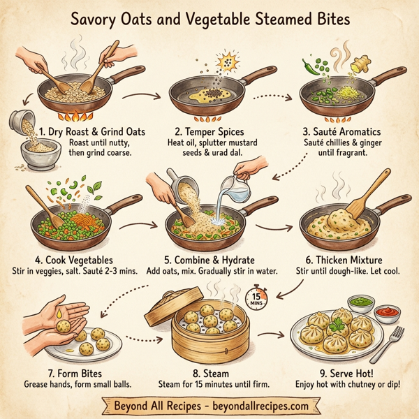 Savory Oats and Vegetable Steamed Bites instructions