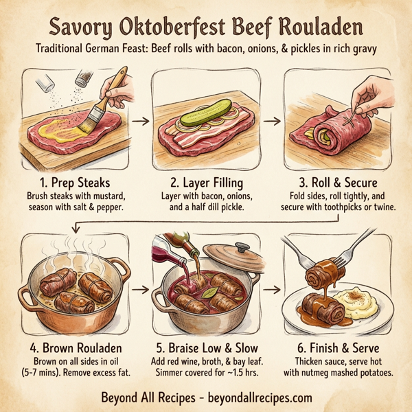 Savory Oktoberfest Beef Rouladen instructions