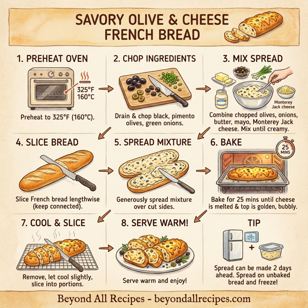 Savory Olive and Cheese French Bread instructions