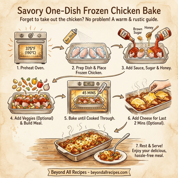 Savory One-Dish Frozen Chicken Bake instructions