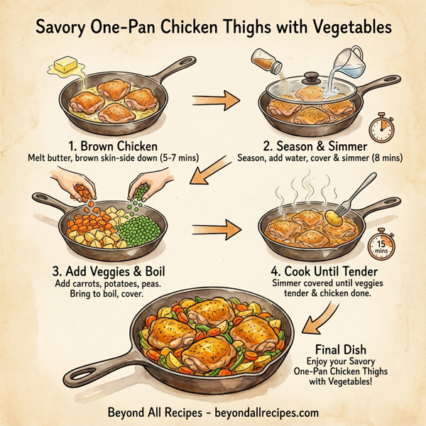 Savory One-Pan Chicken Thighs with Vegetables instructions