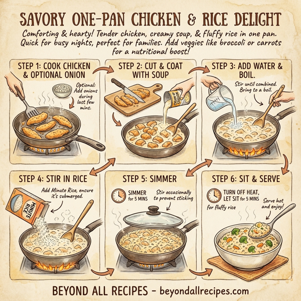 Savory One-Pan Chicken & Rice Delight instructions