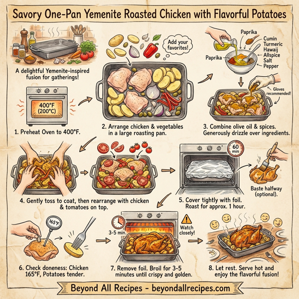 Savory One-Pan Yemenite Roasted Chicken with Flavorful Potatoes instructions