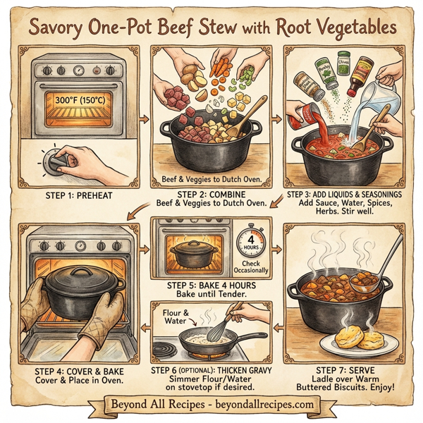 Savory One-Pot Beef Stew with Root Vegetables instructions
