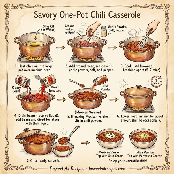 Savory One-Pot Chili Casserole instructions