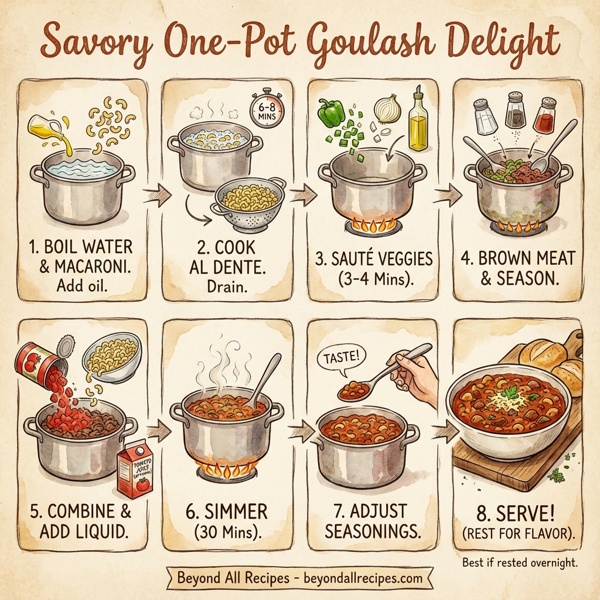 Savory One-Pot Goulash Delight instructions