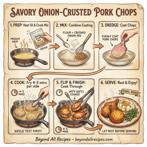 Savory Onion-Crusted Pork Chops instructions