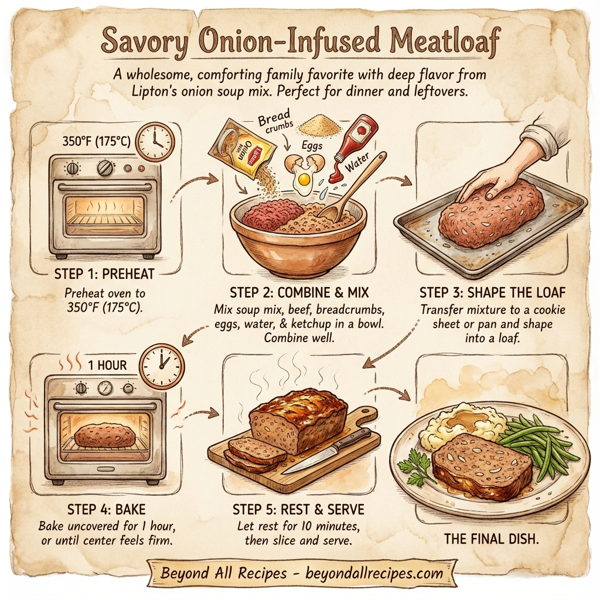 Savory Onion-Infused Meatloaf instructions