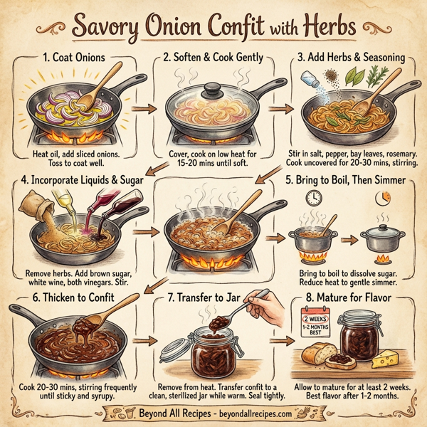 Savory Onion Confit with Herbs instructions