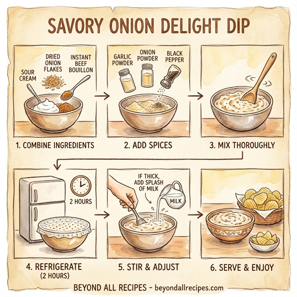 Savory Onion Delight Dip instructions