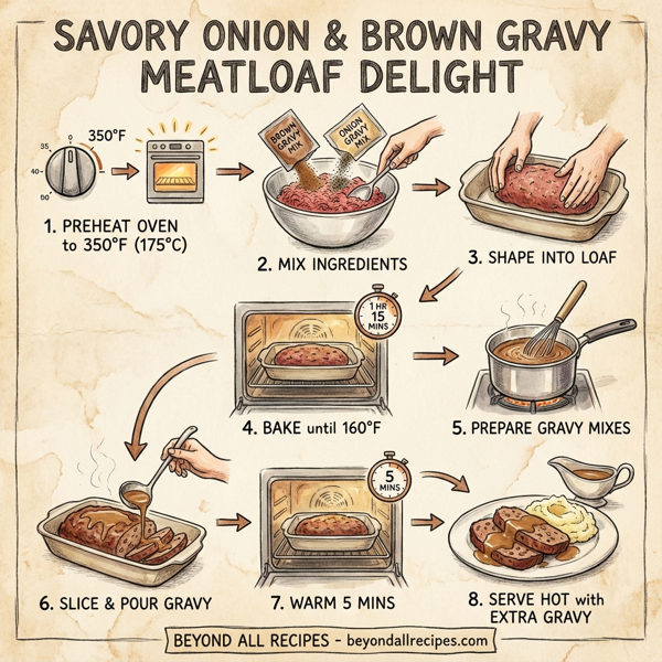 Savory Onion & Brown Gravy Meatloaf Delight instructions