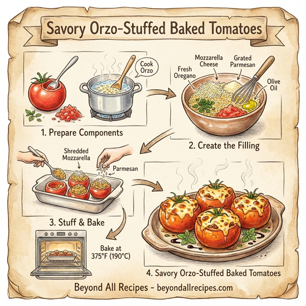Savory Orzo-Stuffed Baked Tomatoes instructions