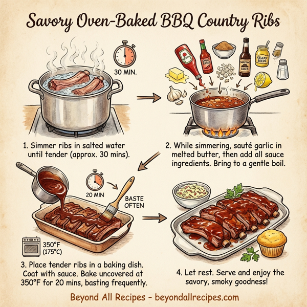 Savory Oven-Baked BBQ Country Ribs instructions