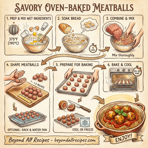 Savory Oven-Baked Meatballs instructions