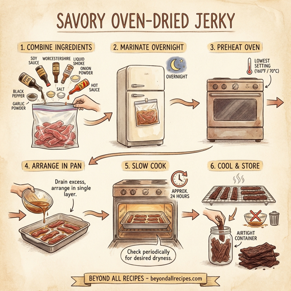 Savory Oven-Dried Jerky instructions