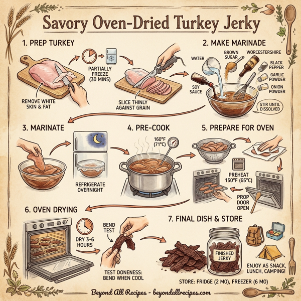 Savory Oven-Dried Turkey Jerky instructions