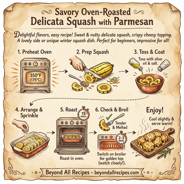 Savory Oven-Roasted Delicata Squash with Parmesan instructions