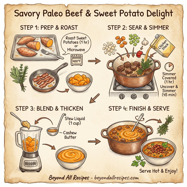 Savory Paleo Beef & Sweet Potato Delight instructions