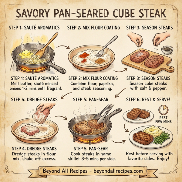 Savory Pan-Seared Cube Steak instructions