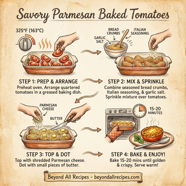 Savory Parmesan Baked Tomatoes instructions