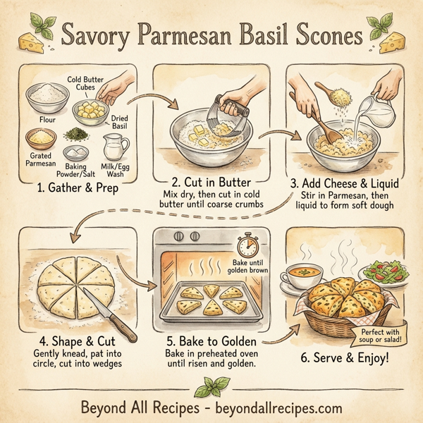 Savory Parmesan Basil Scones instructions