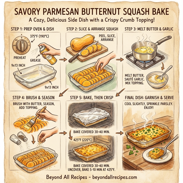 Savory Parmesan Butternut Squash Bake instructions