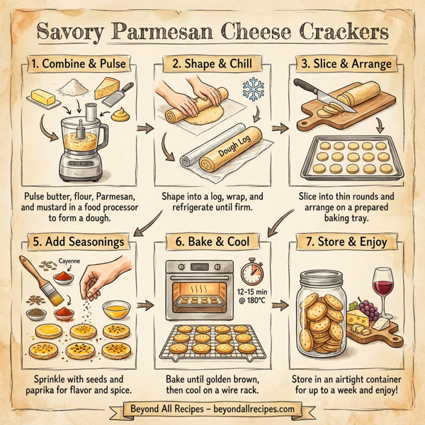 Savory Parmesan Cheese Crackers instructions