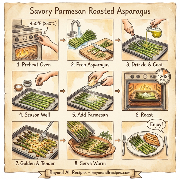 Savory Parmesan Roasted Asparagus instructions