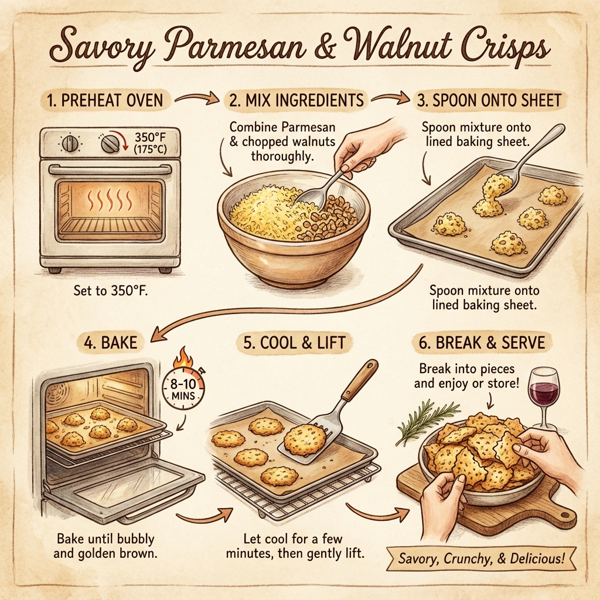 Savory Parmesan & Walnut Crisps instructions