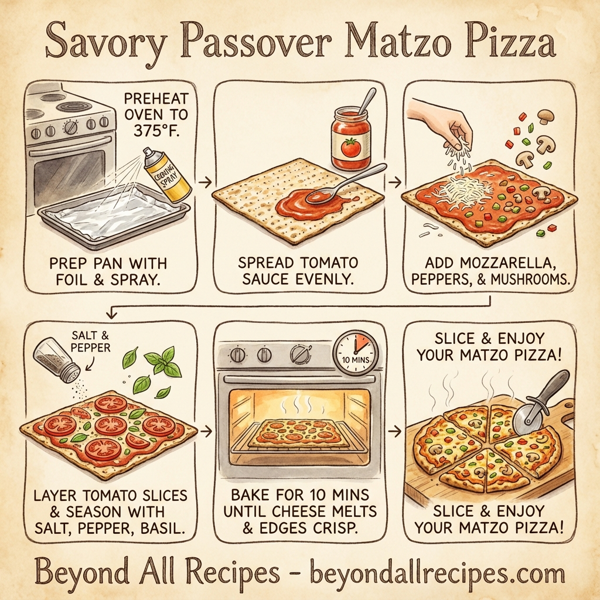 Savory Passover Matzo Pizza instructions