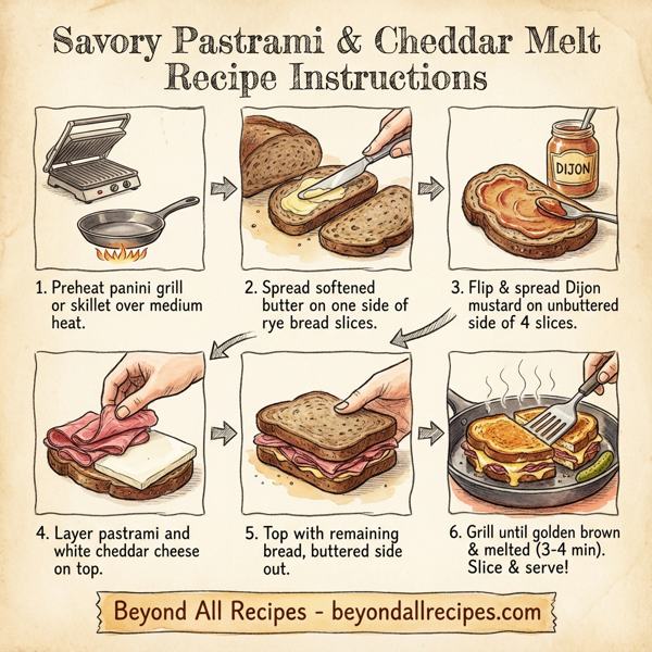 Savory Pastrami & Cheddar Melt instructions