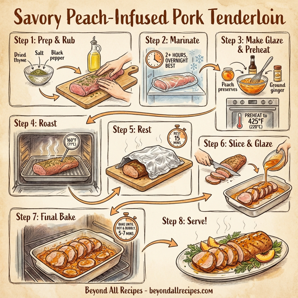 Savory Peach-Infused Pork Tenderloin instructions