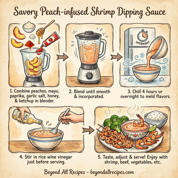 Savory Peach-infused Shrimp Dipping Sauce instructions