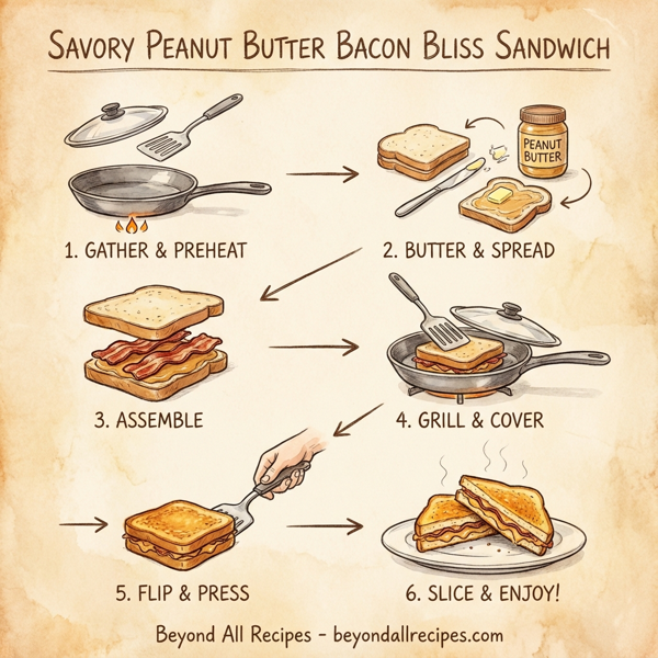 Savory Peanut Butter Bacon Bliss Sandwich instructions