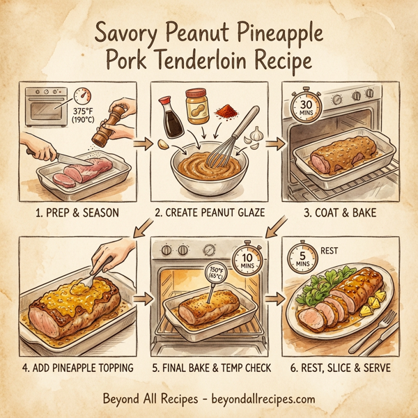 Savory Peanut Pineapple Pork Tenderloin instructions