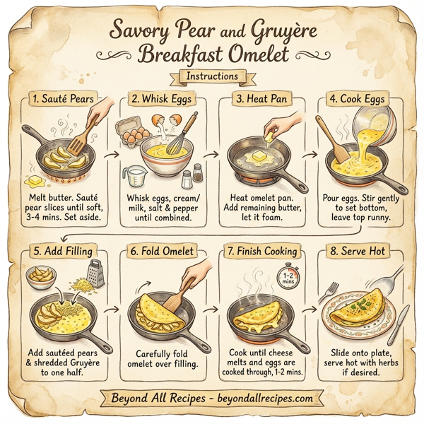 Savory Pear and Gruyère Breakfast Omelet instructions