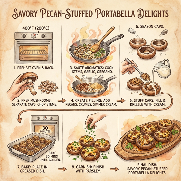 Savory Pecan-Stuffed Portabella Delights instructions