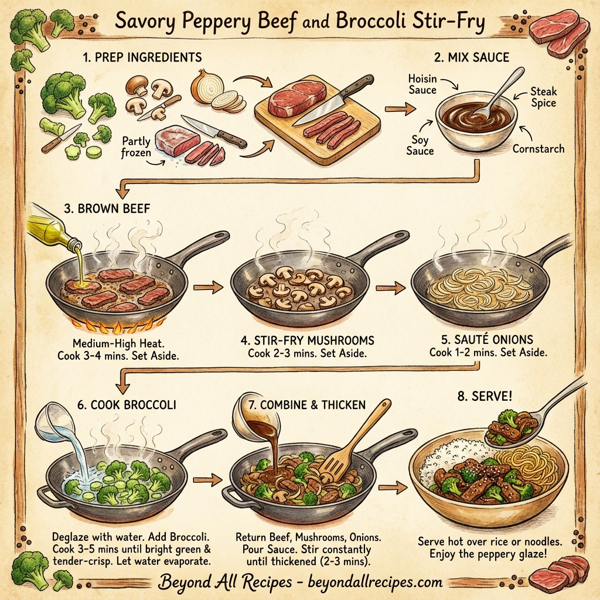 Savory Peppery Beef and Broccoli Stir-Fry instructions