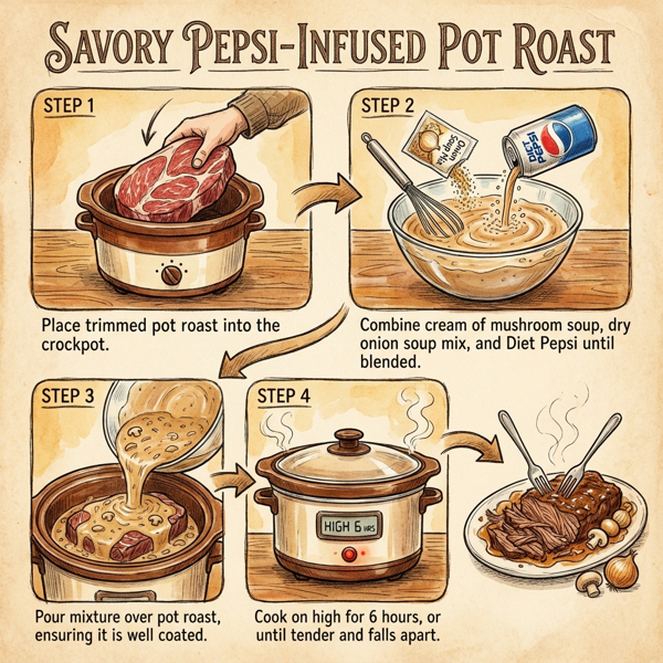 Savory Pepsi-Infused Pot Roast instructions