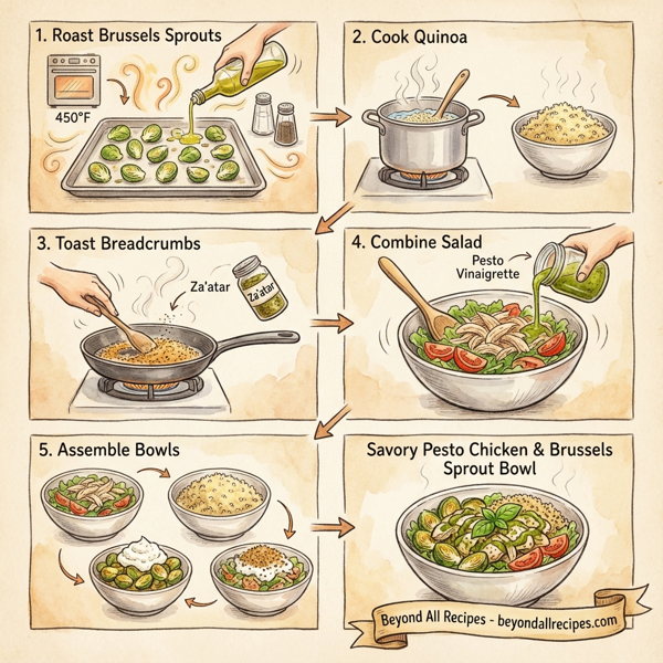 Savory Pesto Chicken & Brussels Sprout Bowl instructions