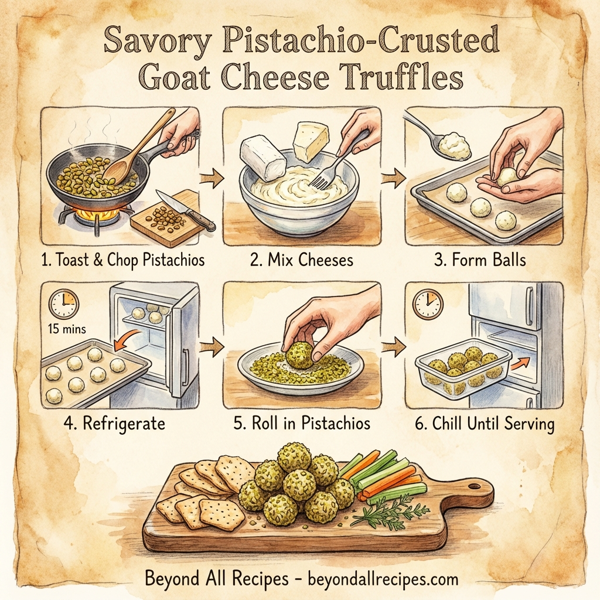 Savory Pistachio-Crusted Goat Cheese Truffles instructions