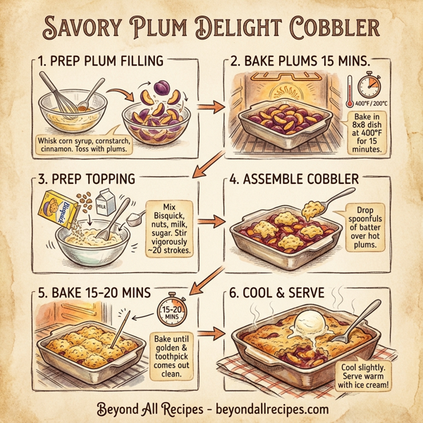 Savory Plum Delight Cobbler instructions