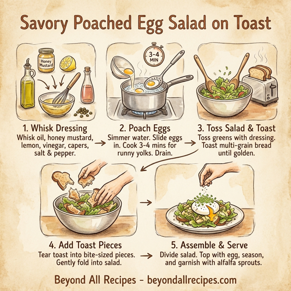 Savory Poached Egg Salad on Toast instructions