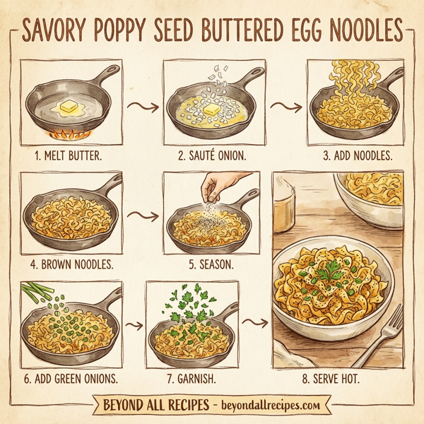 Savory Poppy Seed Buttered Egg Noodles instructions